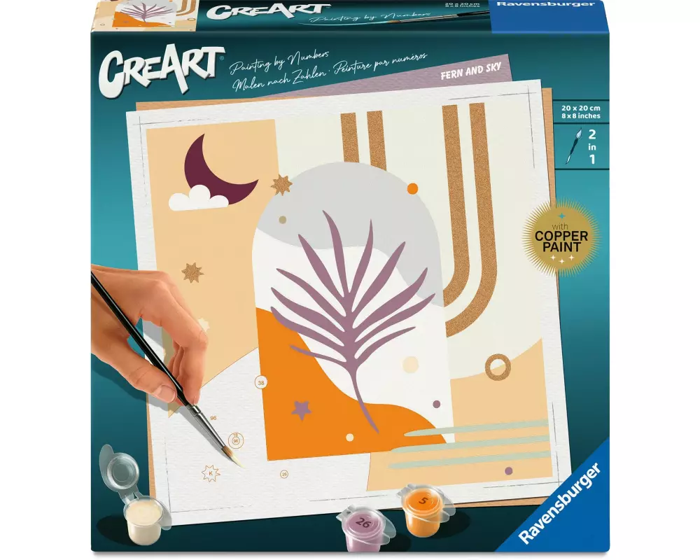 Ravensburger Malen nach Zahlen CreArt Farn und Himmel Mehrfarbig