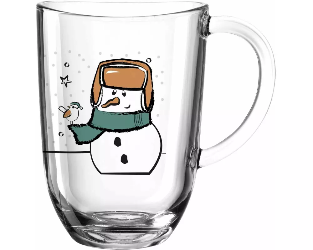 Leonardo Tasse Schneemann 380 ml, Transparent