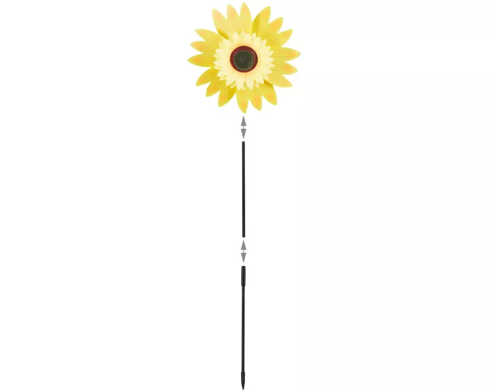 relaxdays Windrad Sonnenblume 70 cm