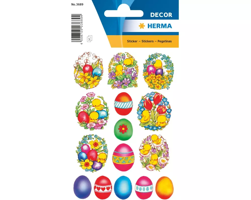 Herma Stickers Sticker 45 Stück, Ostereier, Mehrfarbig