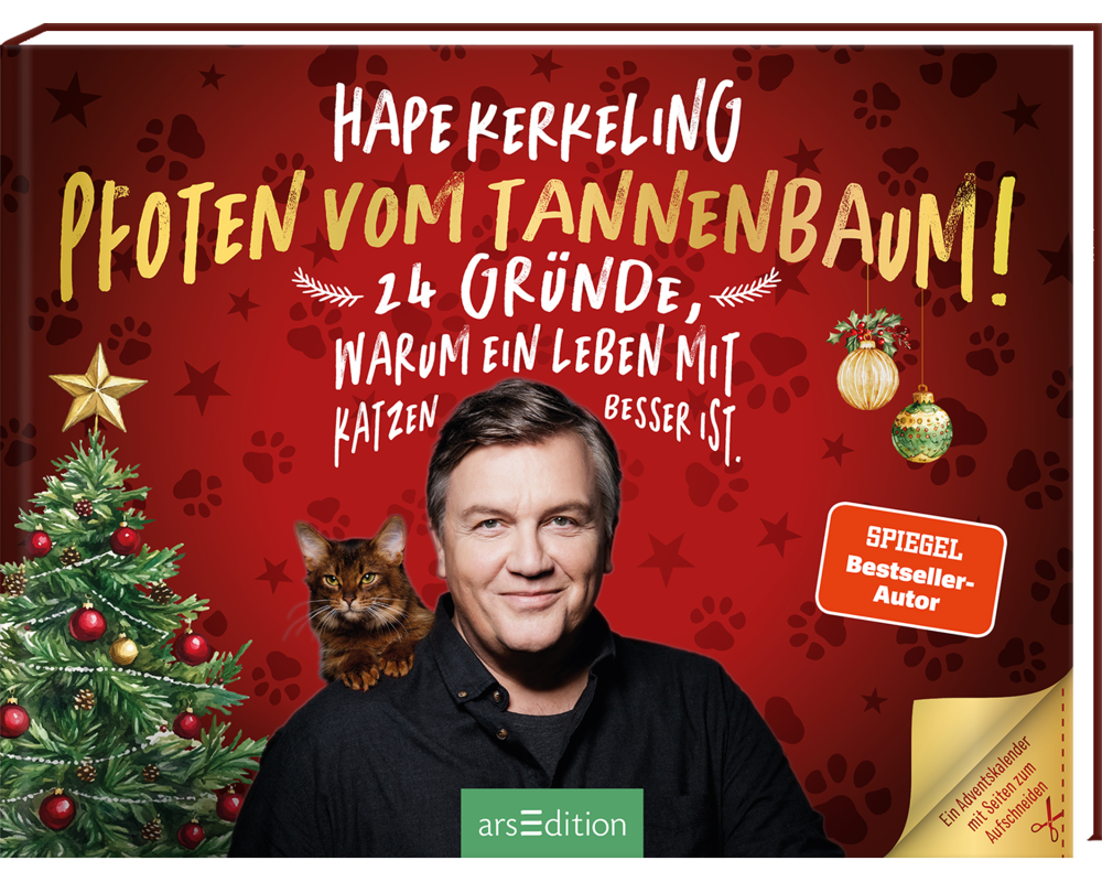 ARS EDITION Adventskalender Hape Kerkelin 136888 Pfoten vom Tannenbaum