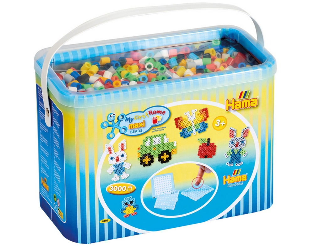 HAMA Bügelperlen Eimer Maxi G1018805-0 Perlen und Stiftplatte