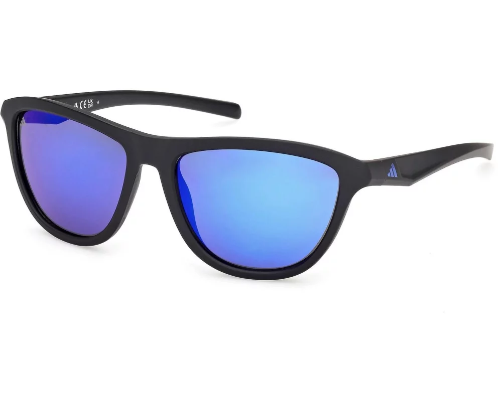 adidas ES0001 Sport Sonnenbrille Matte Black, Blue