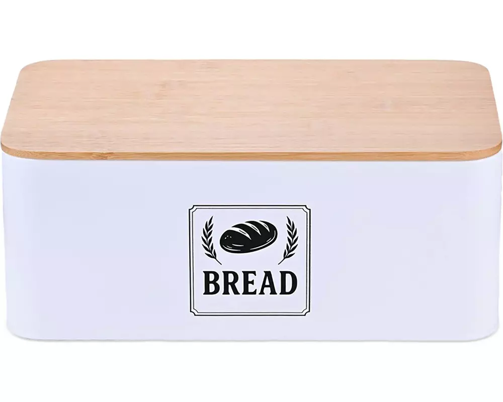 relaxdays Brotkasten Retro Weiss