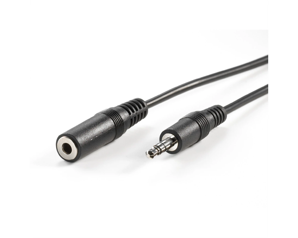 VALUE 3,5mm Verlängerungskabel ST / BU, schwarz, 10 m