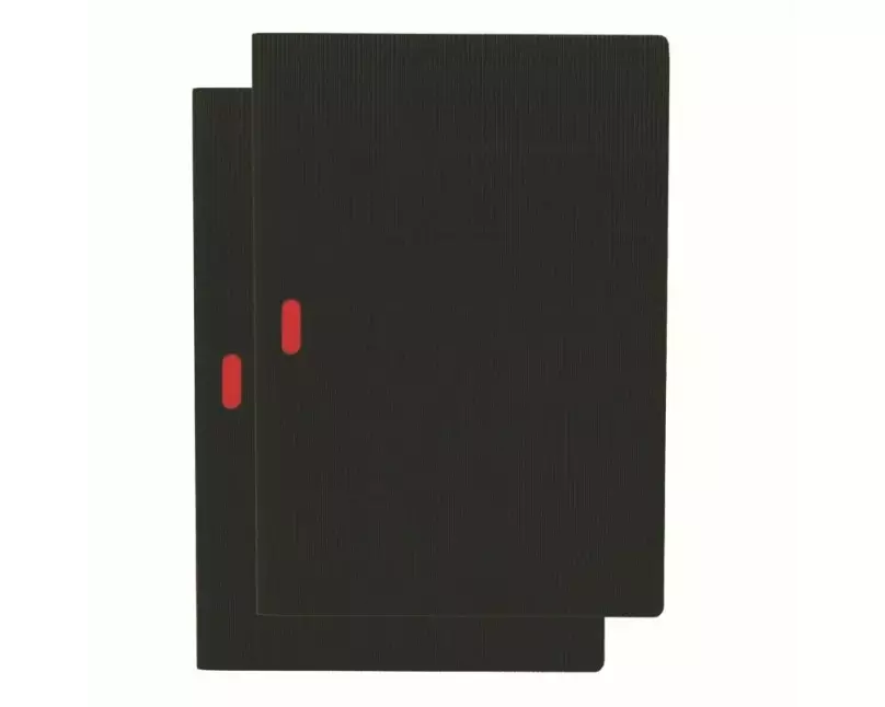 PaperOh Notizbuch Ondulo A4, Kariert, Schwarz, 2 Stück