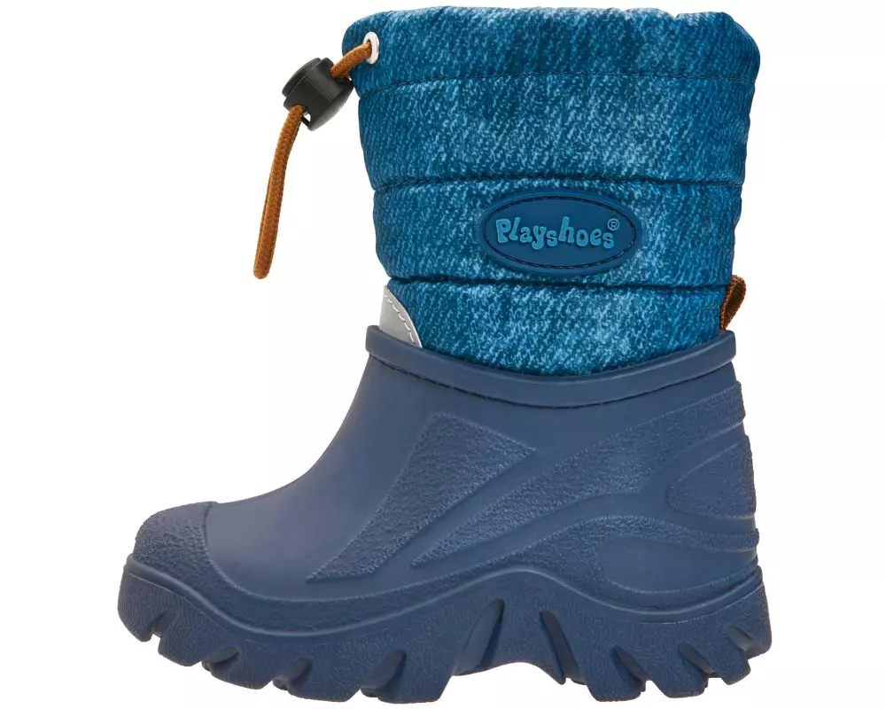Playshoes Winter-Bootie meliert Gr. 26/27, Jeansblau