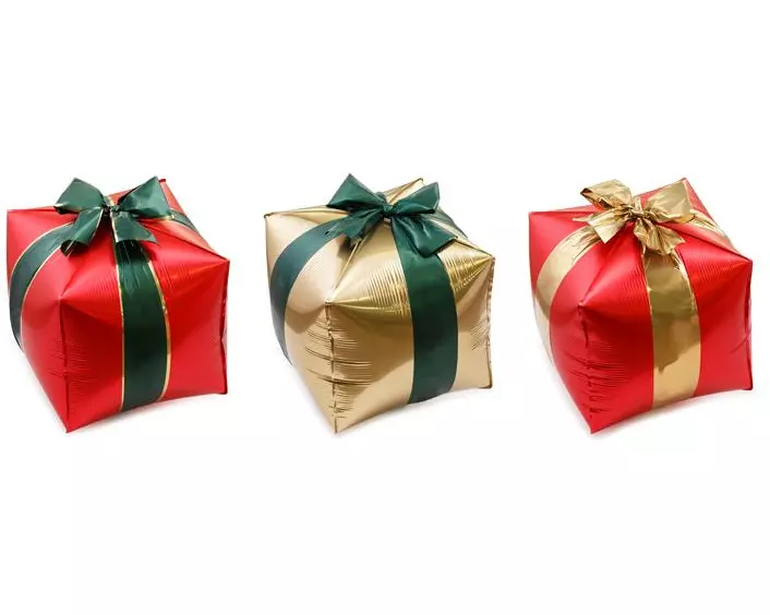 Partydeco Folienballons Geschenke, 3 Stück