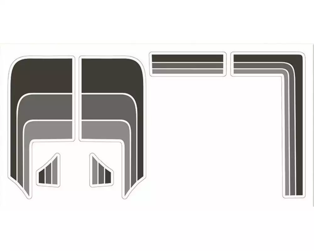 RC4WD Toyota 79-81 Body Decals Grau