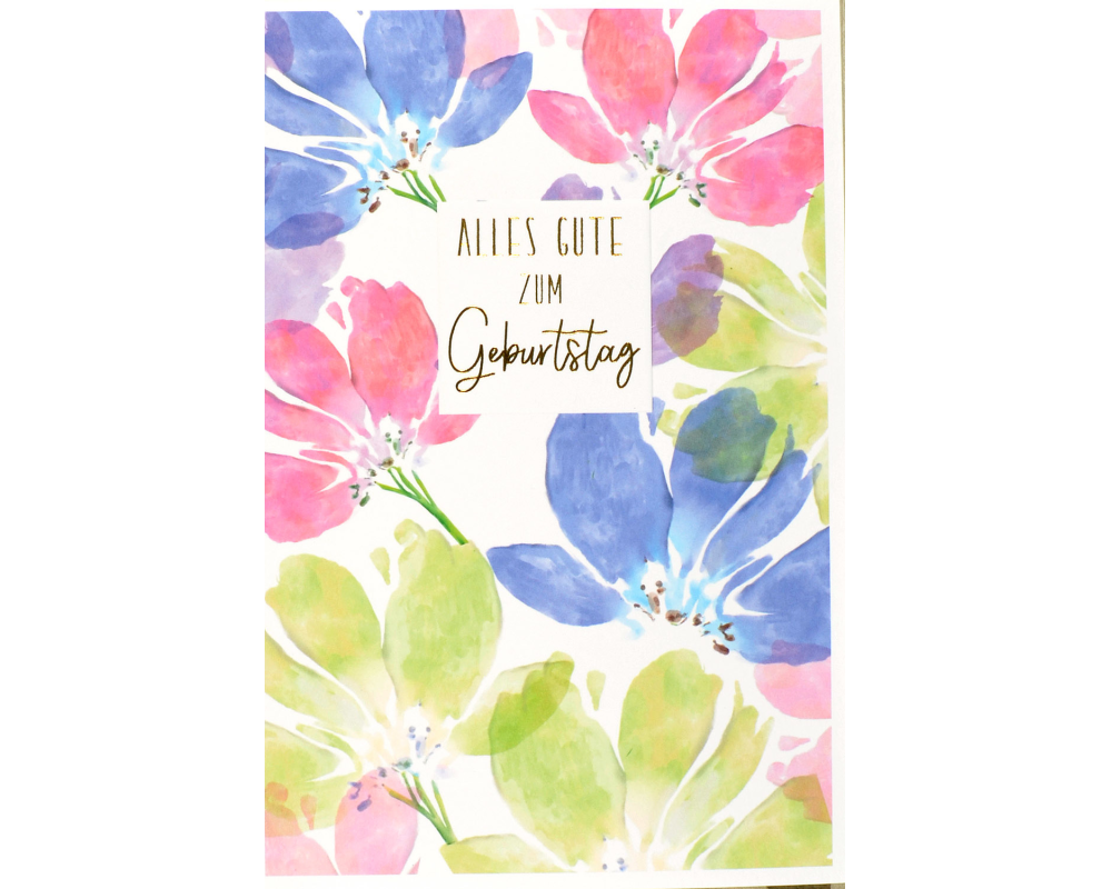ABC Geburtstagskarte Blumen 1120005400 B6