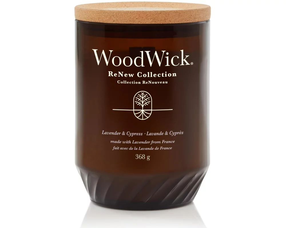 Woodwick Duftkerze Lavender & Cypress ReNew Large Jar