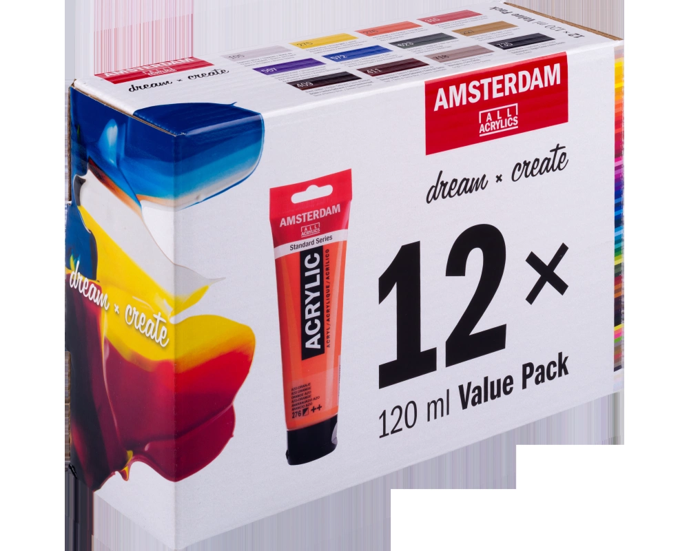 AMSTERDAM Standard Series Acryl Set 17791912 Vorteilspack 12x120ml