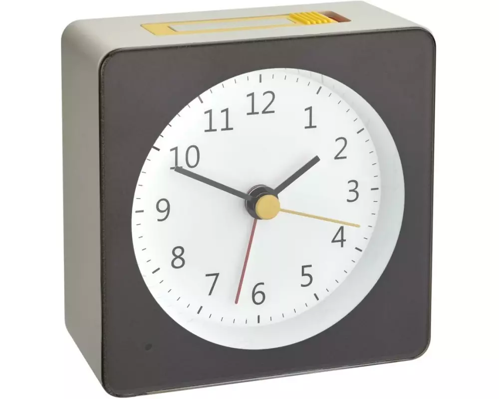 TFA Dostmann Klassischer Wecker Loom Grau