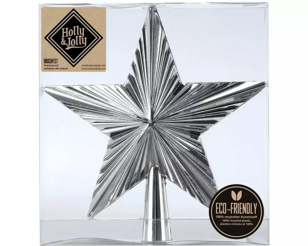 Holly & Jolly Baumspitze Winter Silver 20 cm