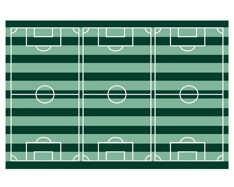 Partydeco Tischdecke Fussballfeld, Mint, 180 x 120 cm