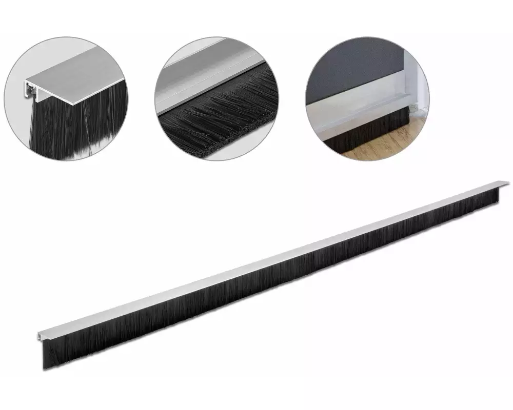 Delock Türdichtschiene Alu-Profil Gewinkelt, 1 m x 40 mm