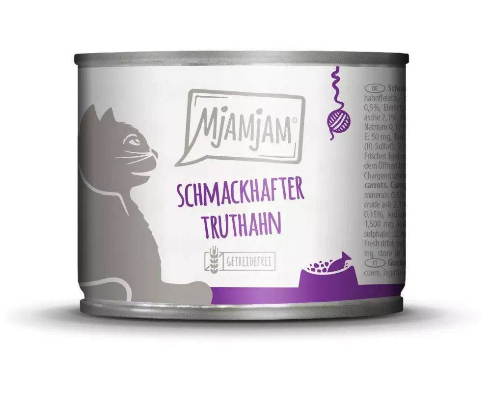 Mjamjam Nassfutter Dose Truthahn & Möhrchen, 200 g