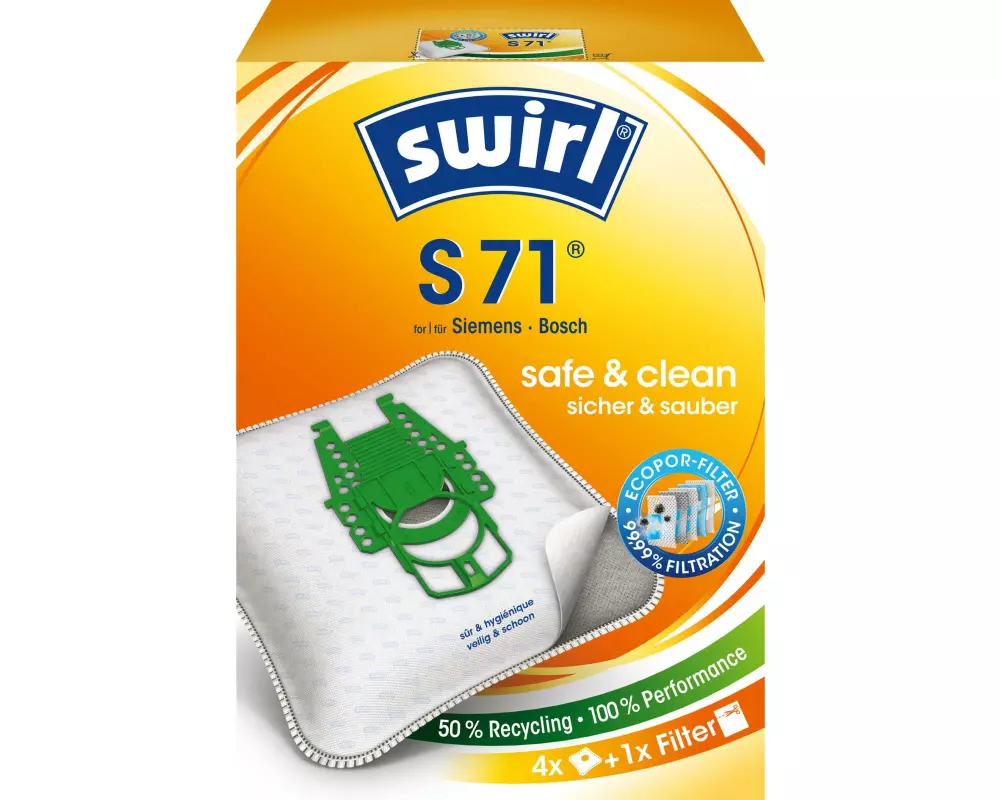 Swirl Staubfilterbeutel S 71 EcoPor 4 Stück