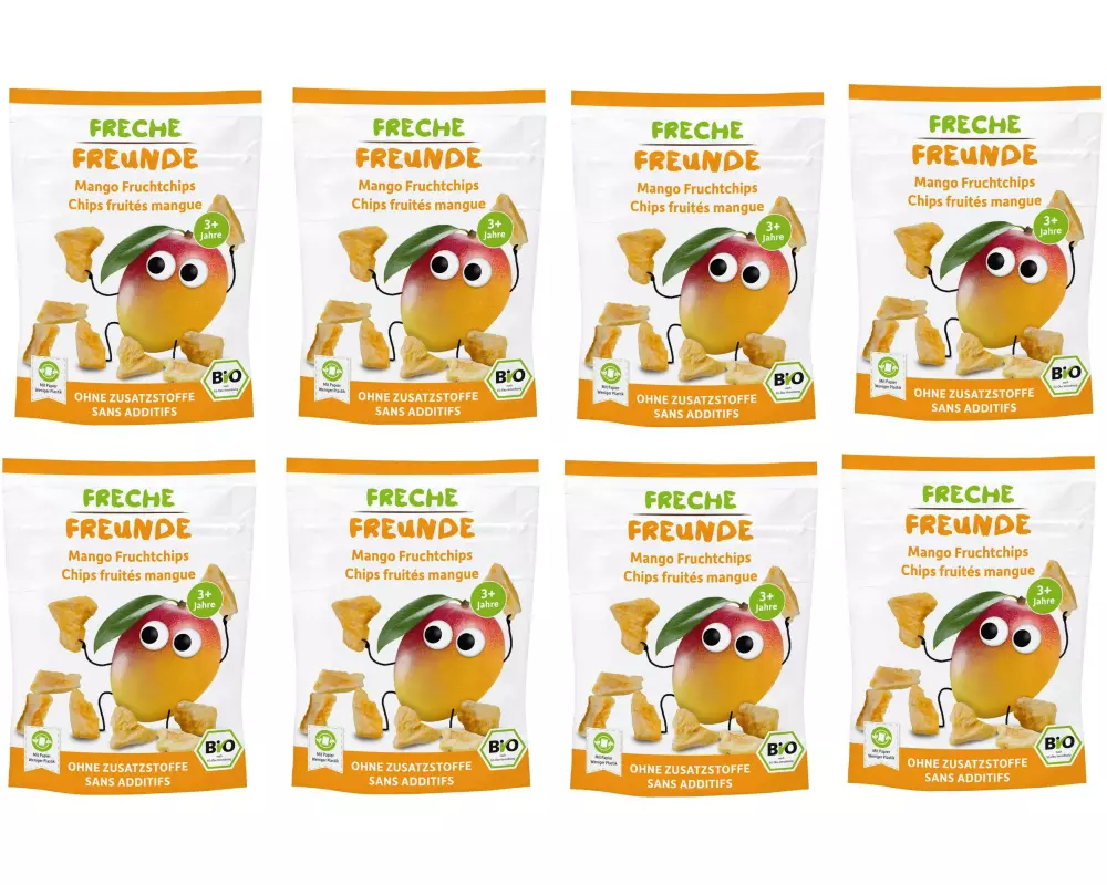 Freche Freunde Knabberspass Fruchtchips Mango 8x 14 g