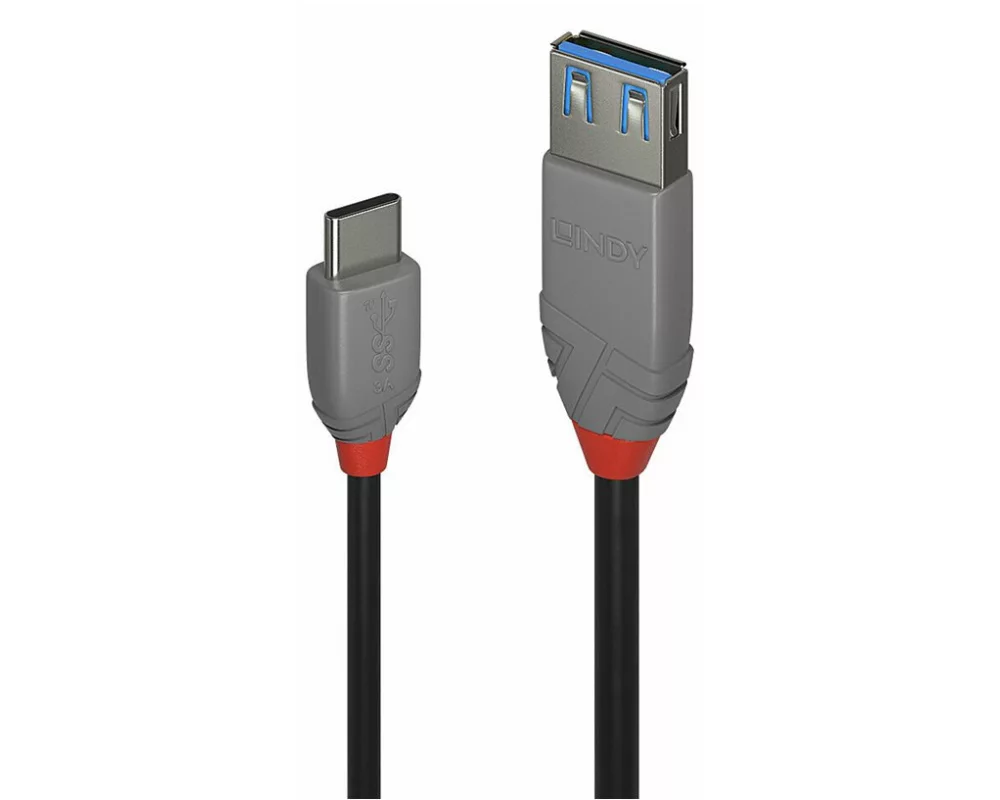 LINDY Anthra Line USB Adapter, USB 3.1, USB/C-USB/A M-F, 0.15m