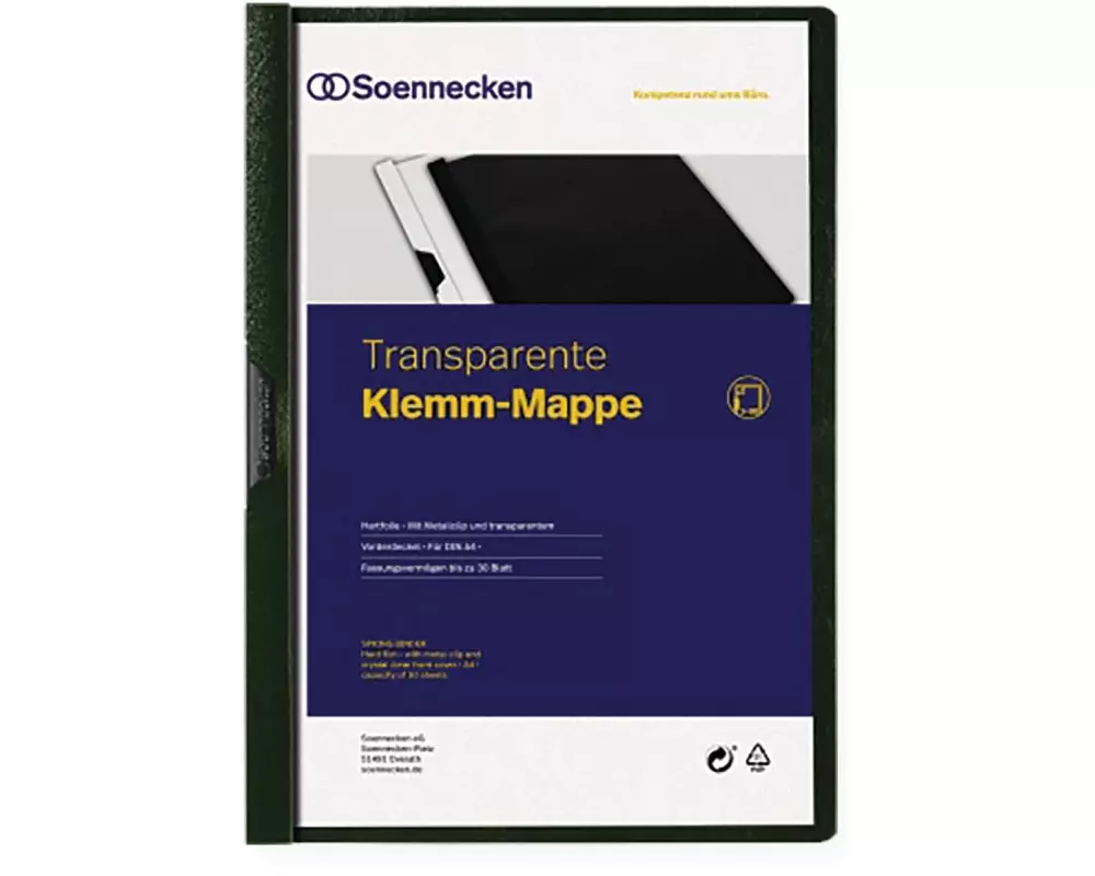Soennecken Klemmhefter A4, Grün