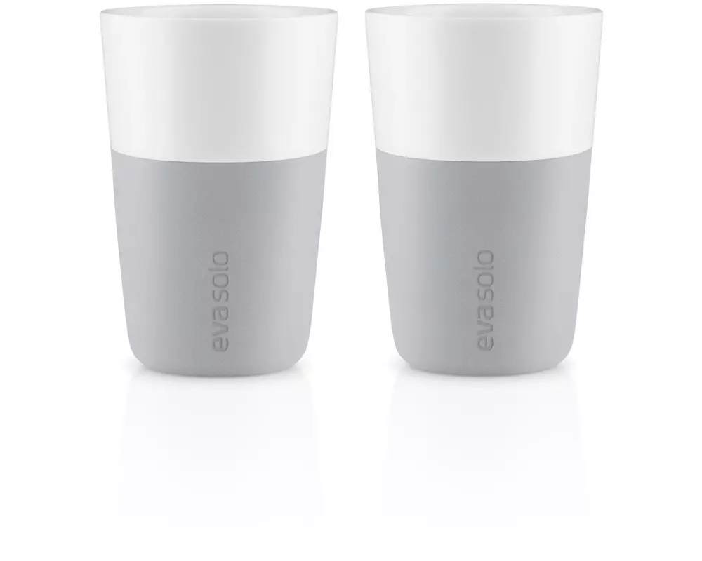 Eva Solo Latte Macchiato Becher 360 ml, 2 Stück, Hellgrau/Weiss
