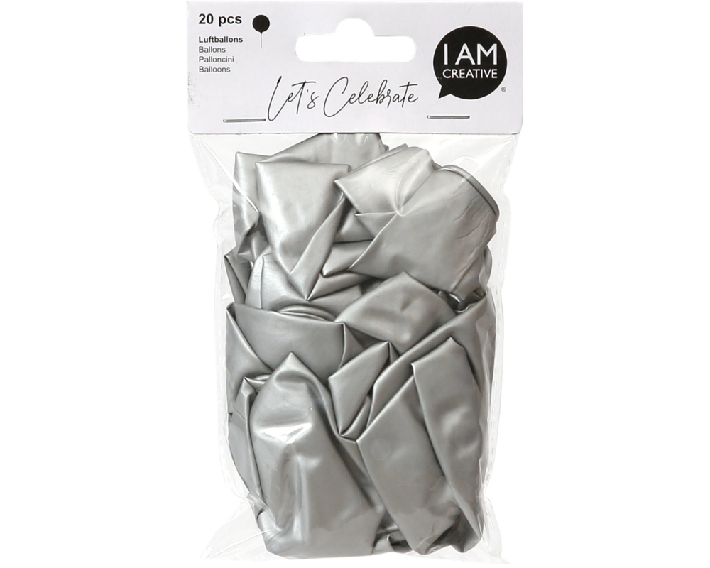 I AM CREATIVE Luftballons,silber,metallic 6010.74 20 Stück