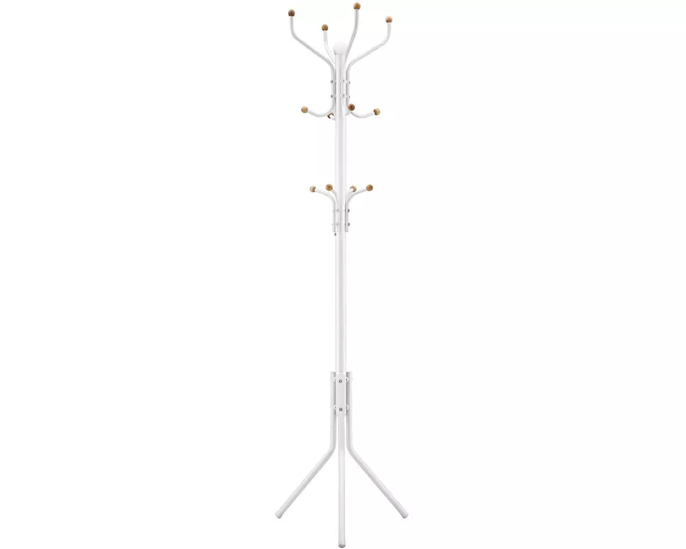 Songmics Garderobenständer 182 cm, Weiss, Metall