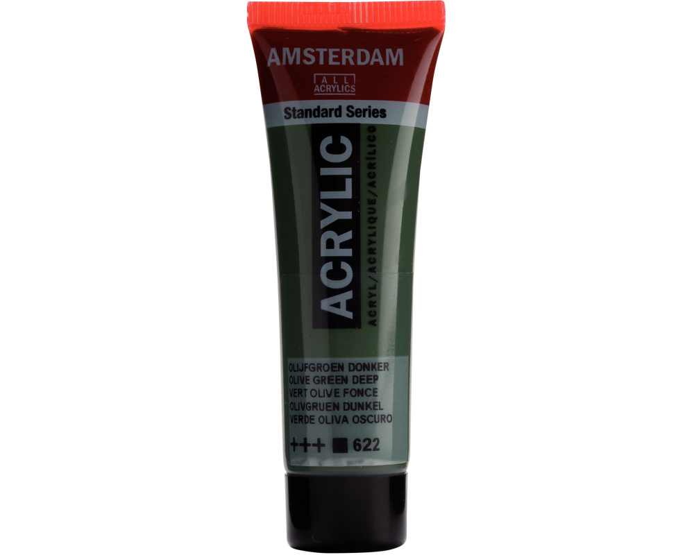 AMSTERDAM Acrylfarbe 20ml 17046220 Olivgrün Dunkel 622