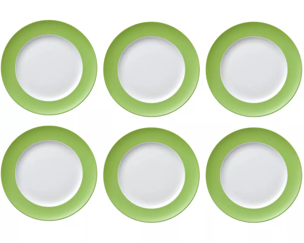 THOMAS Frühstücks- & Dessertteller Sunny Day 6 Stück,Grün, 22 cm