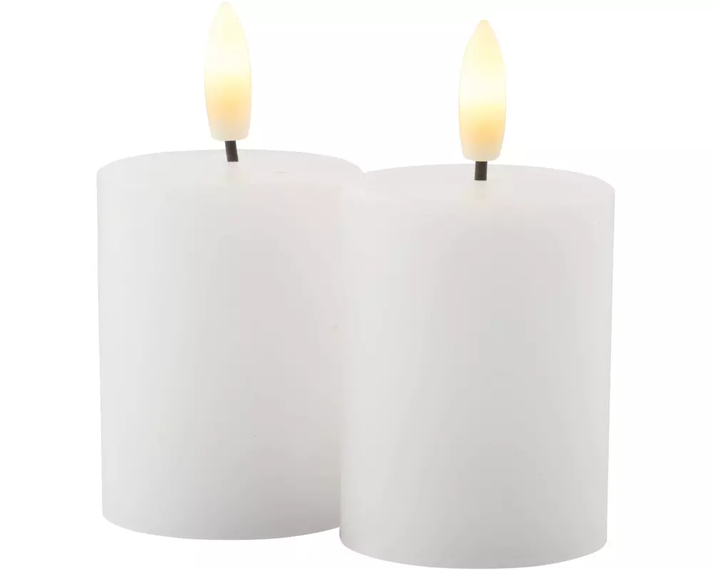 Sirius LED-Kerzen Set Sille Outdoor, 2 x Ø 5 x 6.5 cm, Weiss