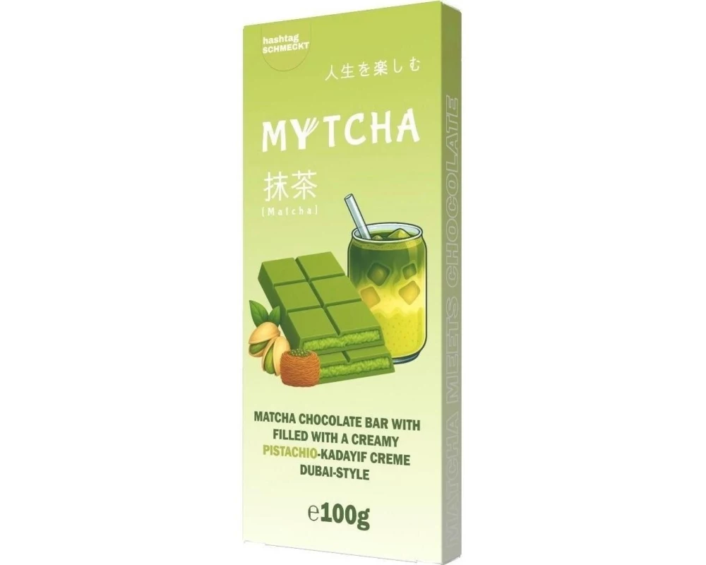 hashtag SCHMECKT Mytcha Matcha-Schokolade Dubai-Style, 100 g