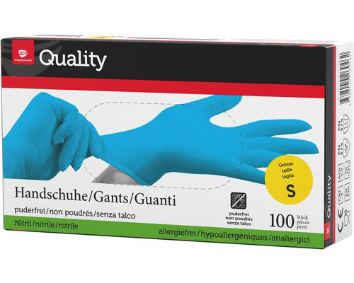 QUALITY Einweghandschuhe Nitril S 975732 blau 100 Stück