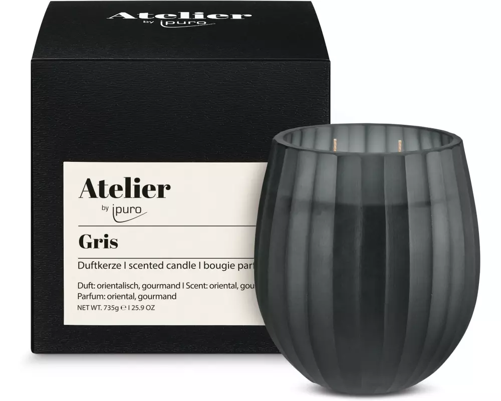 ipuro Duftkerze Grau, 735 g