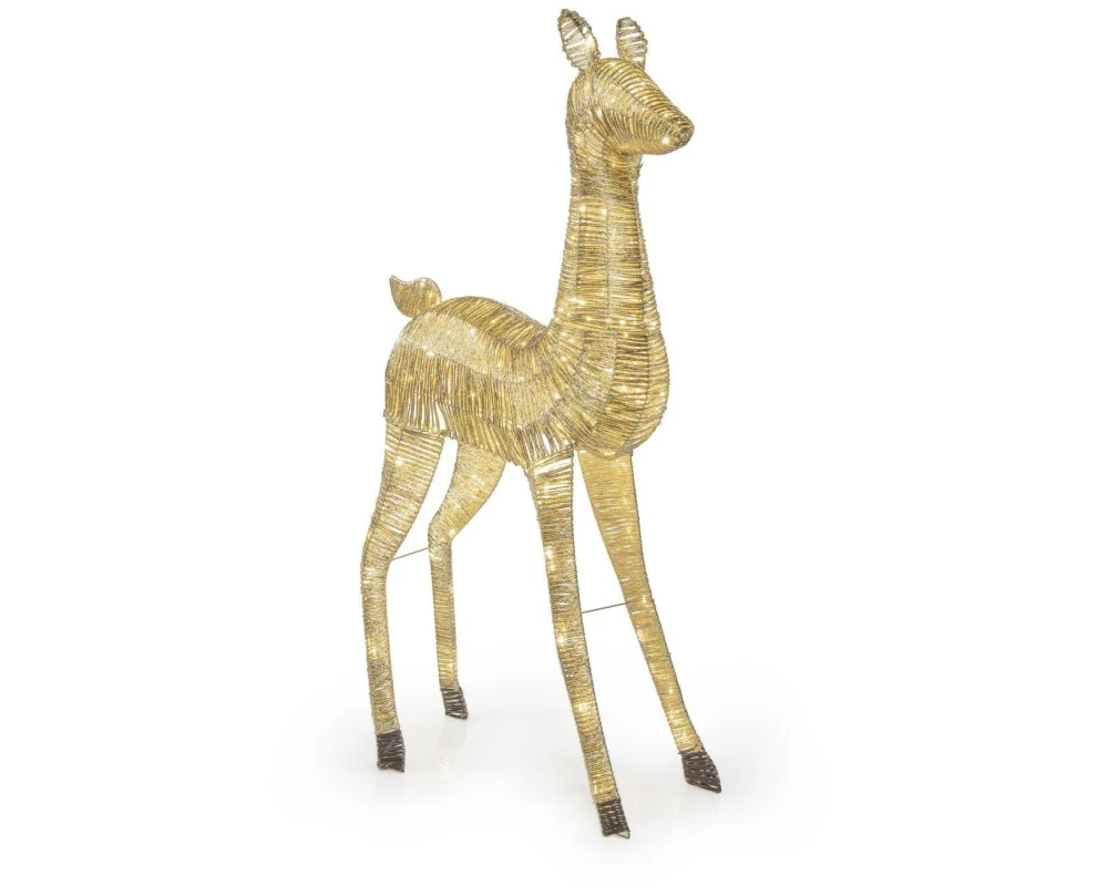 STT LED-Figur Gold reindeer, 107 cm, Gold