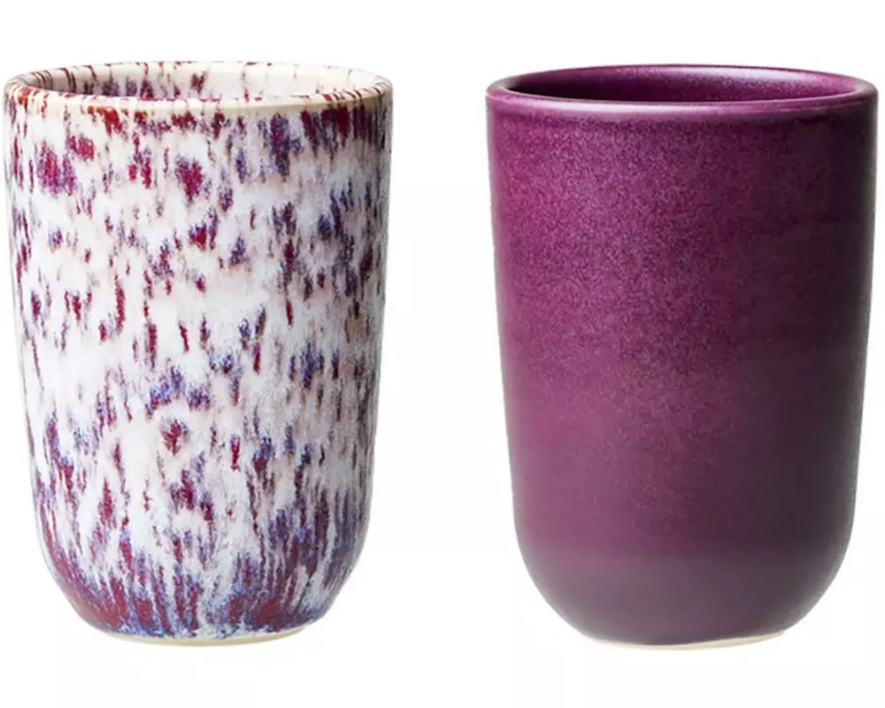 Chic Mic Tassen Set Hortensia 2 Stück. 300 ml, Weiss/Lila