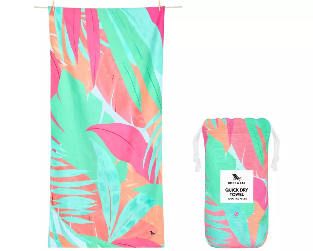 Dock & Bay Badetuch Hot Tropics XL, Mehrfarbig