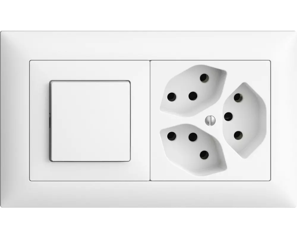 Feller EDIZIOdue Kleinkombi Schalter Schema 3 und 3 x T13 plus