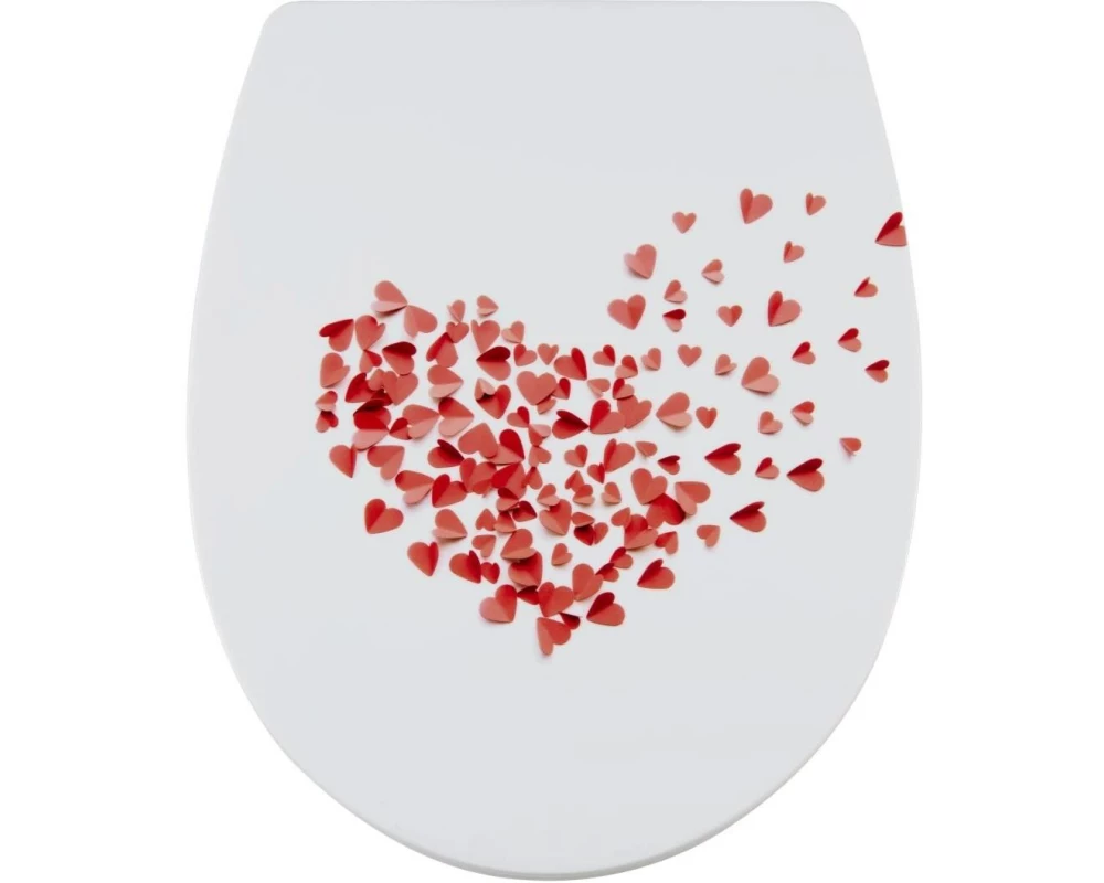 diaqua Toilettensitz Arles Lovefall Rot/Weiss