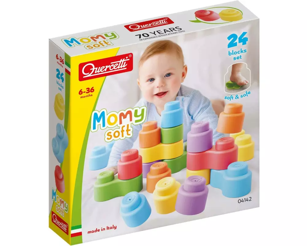 Quercetti Momy Soft - 24 weiche Bausteine