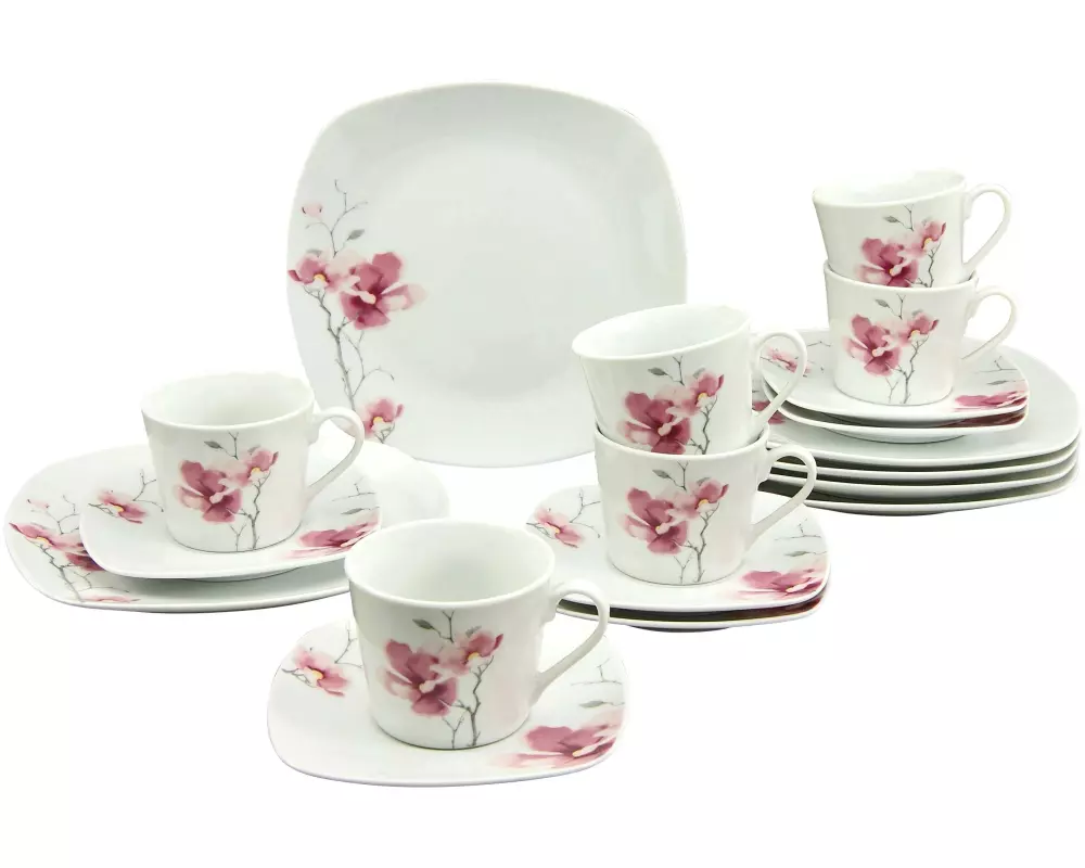 creaTable Teller-Set Rosa/Weiss
