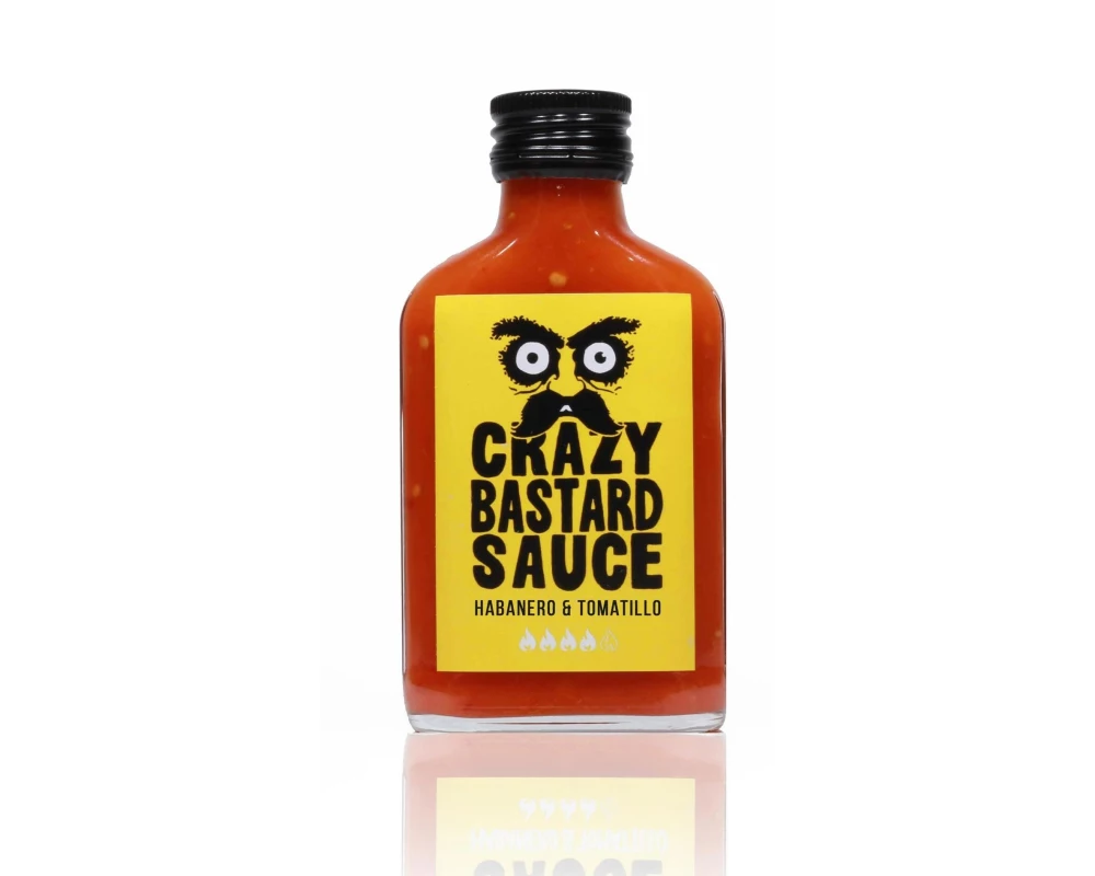 Crazy Bastard Sauce Hot Sauce Habanero und Tomatillo 100 ml
