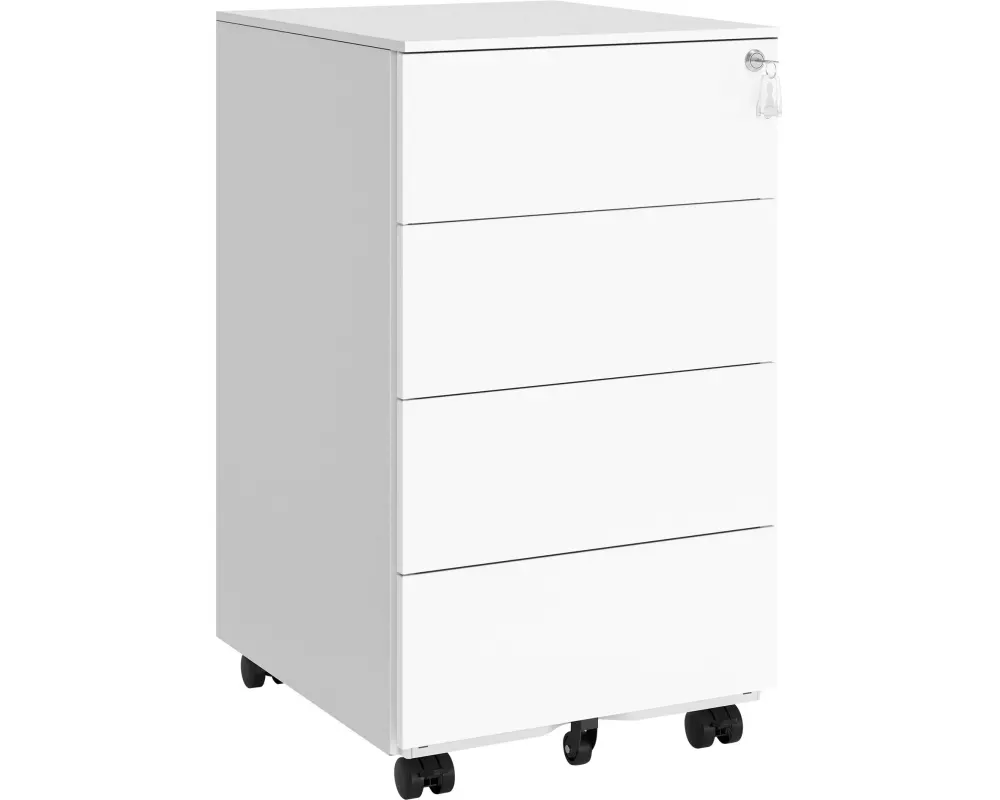 Songmics Multifunktionswagen mit 4 Schubladen Weiss