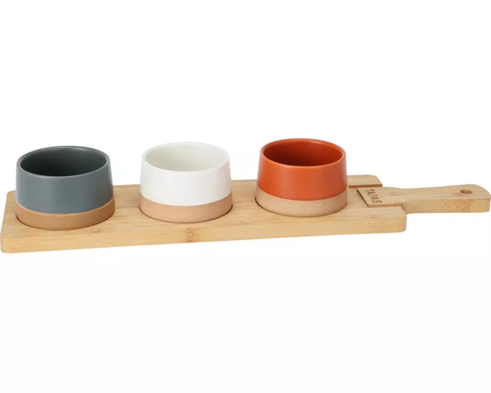 FURBER Servierplatte mit Schälchen 4-teilig