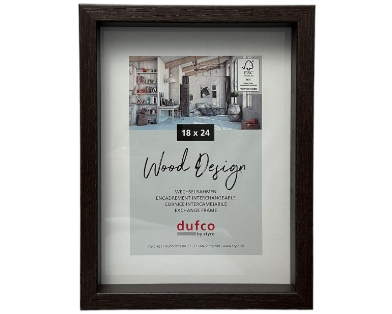 DUFCO Holz-Bilderrahmen 18x24cm 1610.80992 Fuji braun