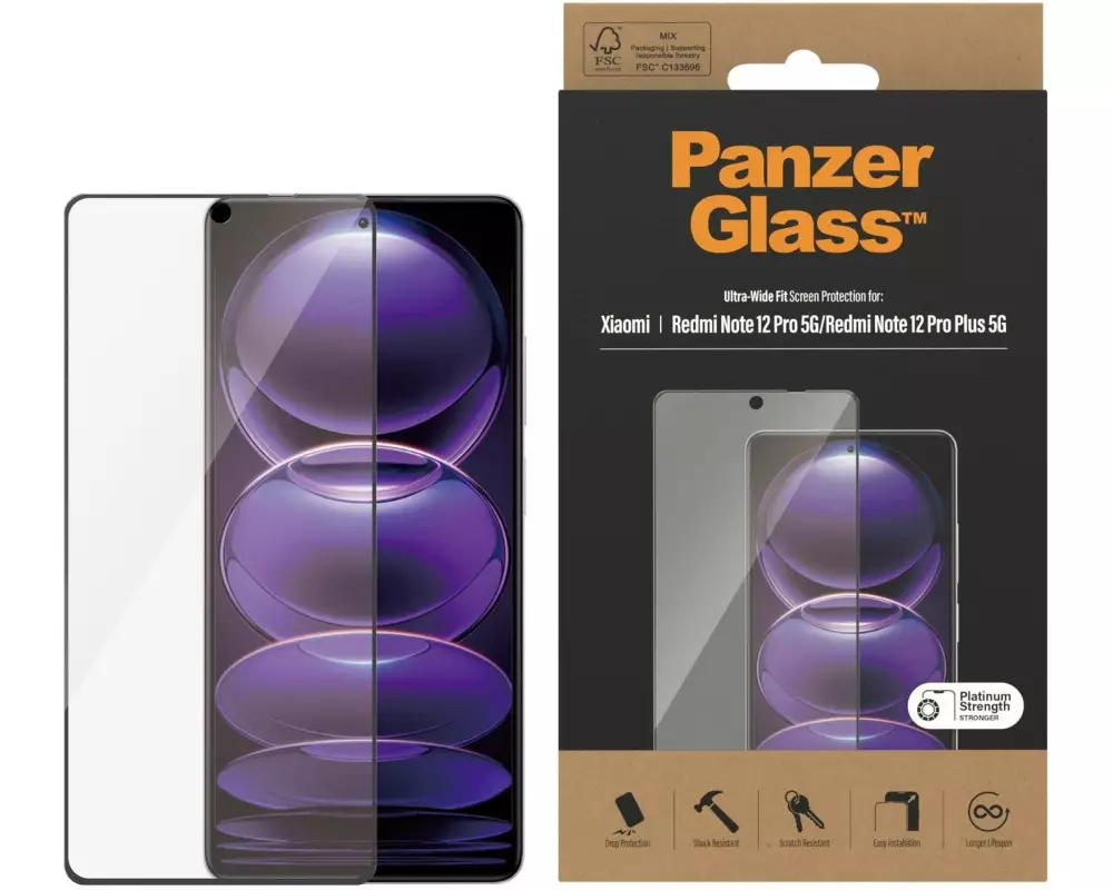 Panzerglass Displayschutz Ultra Wide Fit Redmi Note 12 Pro / 12 Pro+
