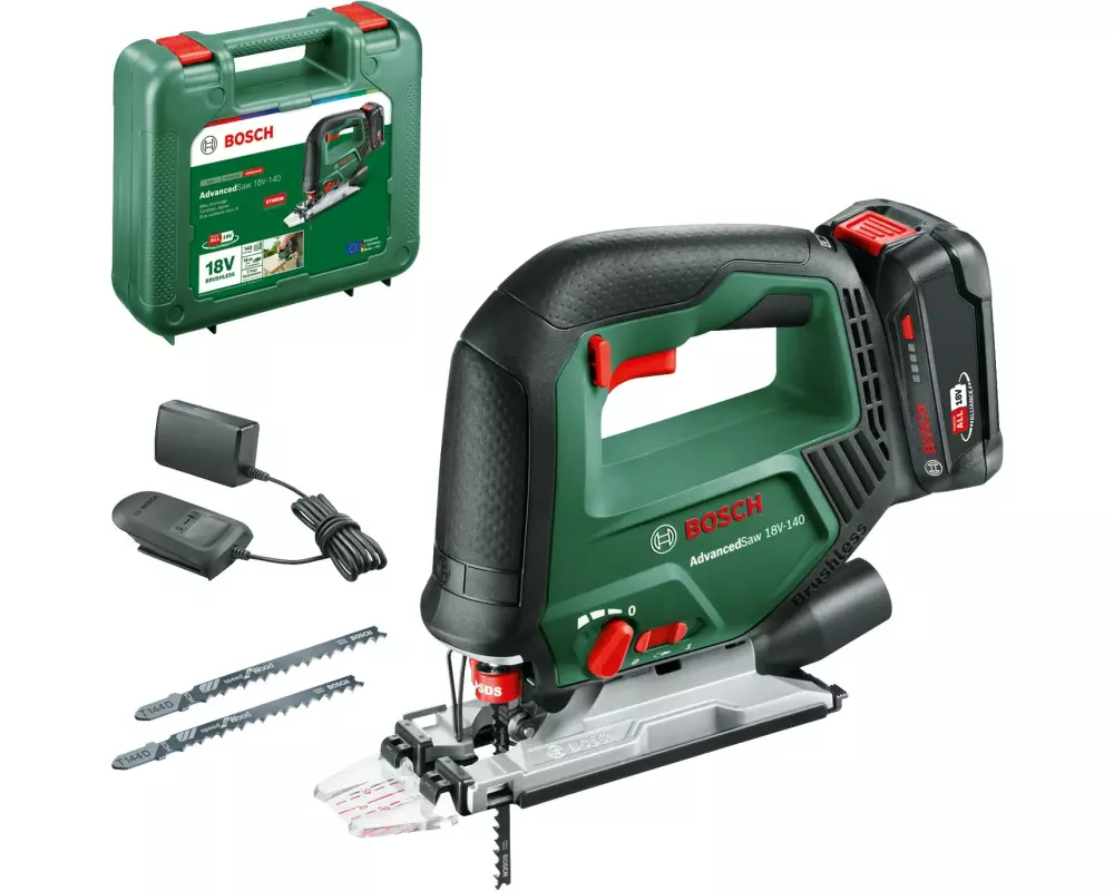 Bosch Akku-Stichsäge AdvancedSaw 18 V-140 Set 2.0 Ah