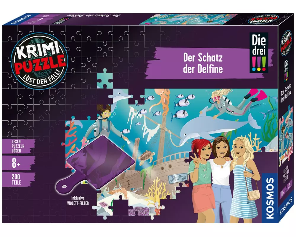 Kosmos Krimipuzzle Die drei !!! Schatz der Delfine