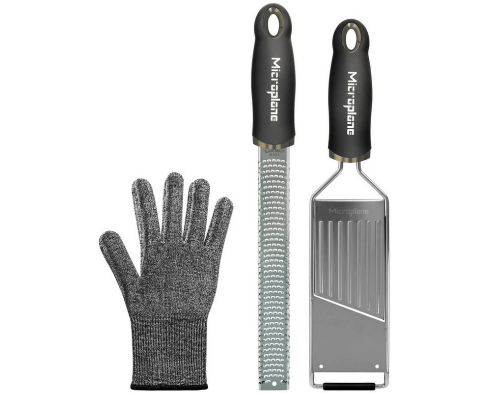 Microplane Gourmet Raspel Set Grau/Schwarz
