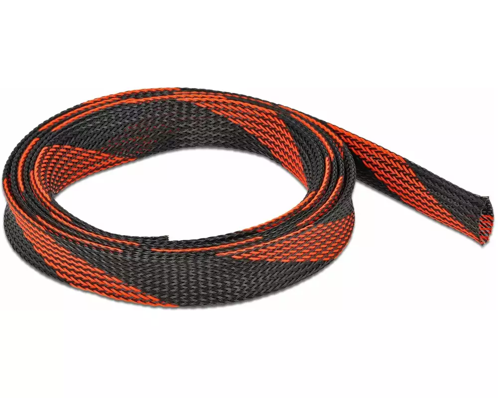Delock Kabelschlauch dehnbar, 2m x 19 mm Rot Schwarz